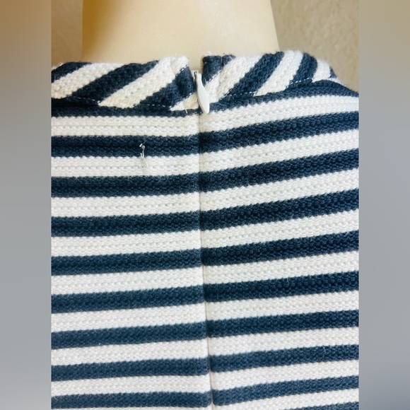 MADEWELL Black and White striped fit and flare dress XS - Picture 7 of 16